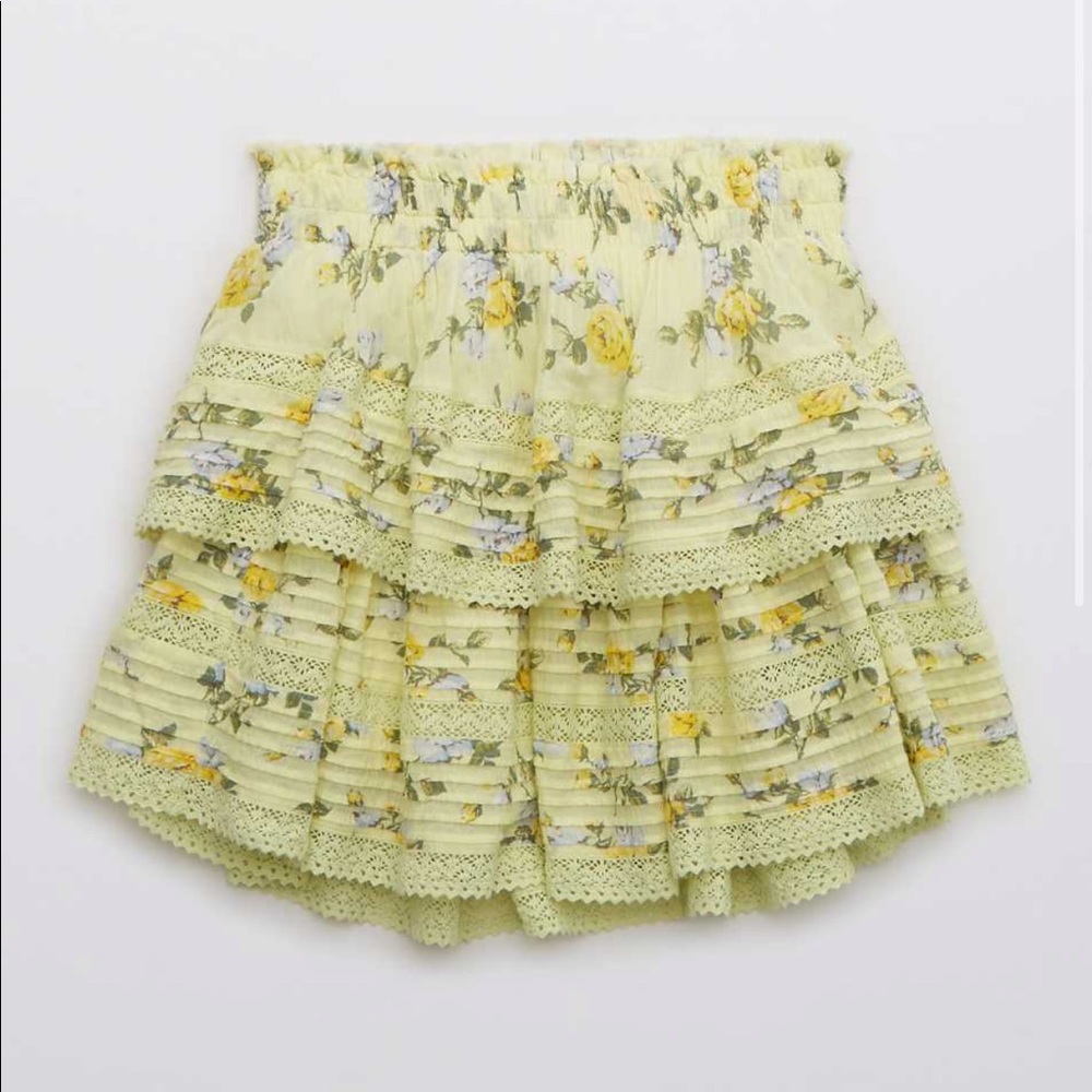 Aerie rock n ruffle skirt xs
